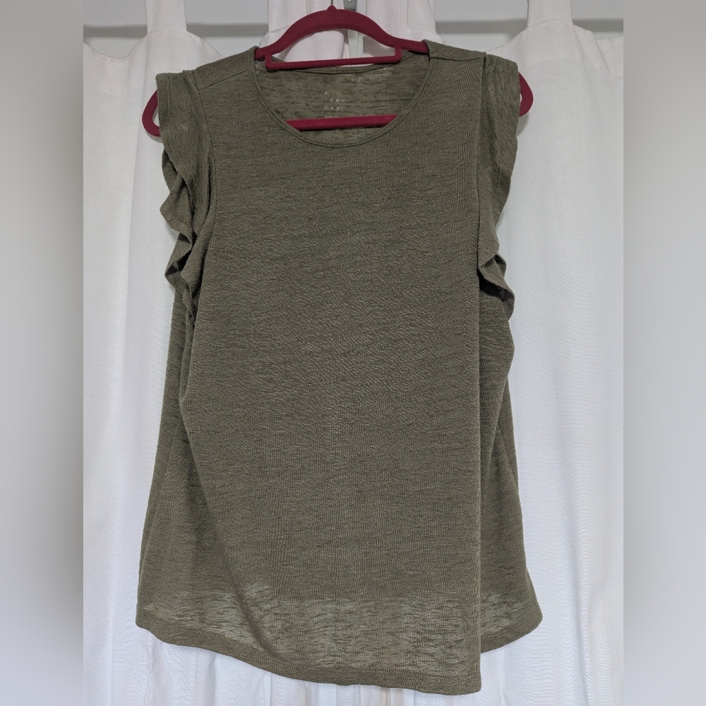 a new day | Olive Green Short Sleeve Top